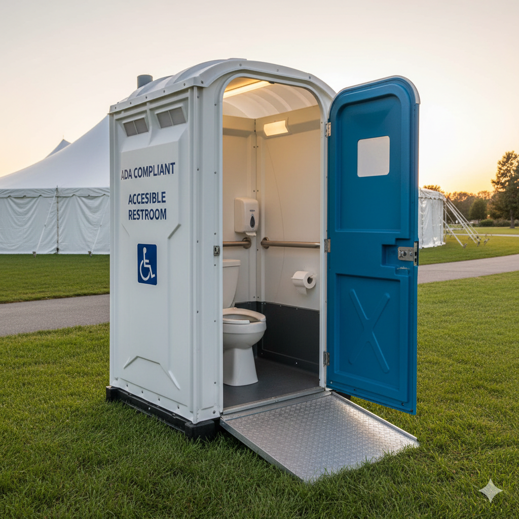 ADA Compliant Restroom - Professional portable restroom rental service